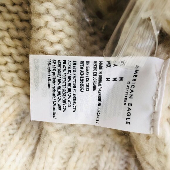American Eagle Women's Colorblock Cardigan Sweater M Wool Blend Button-Down NWT - Picture 8 of 8